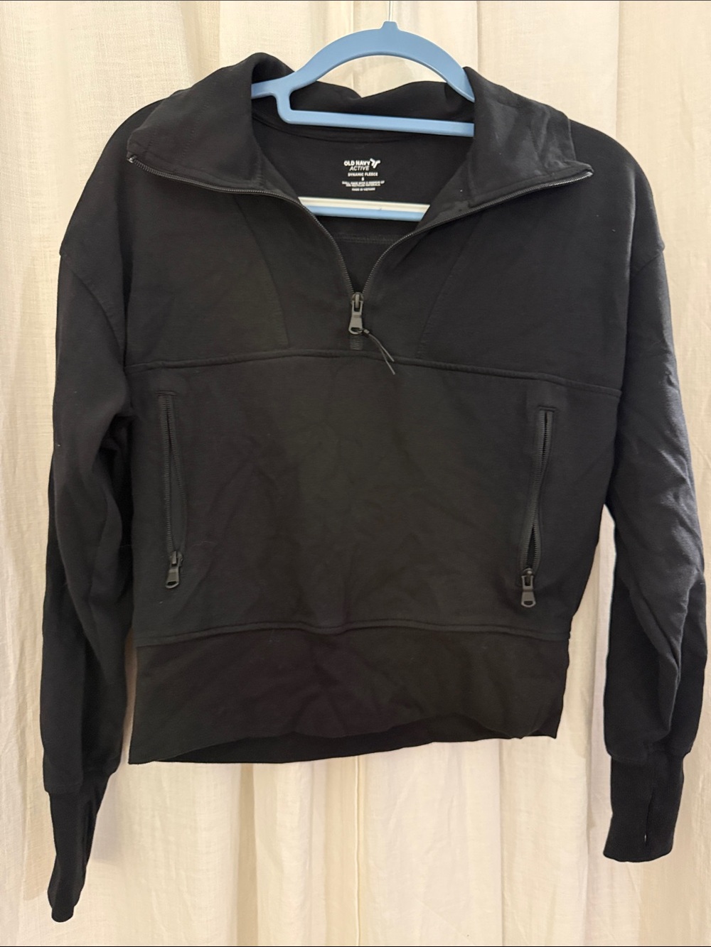 Old Navy Dynamic Fleece Full Zip Jacket Black Size Small
